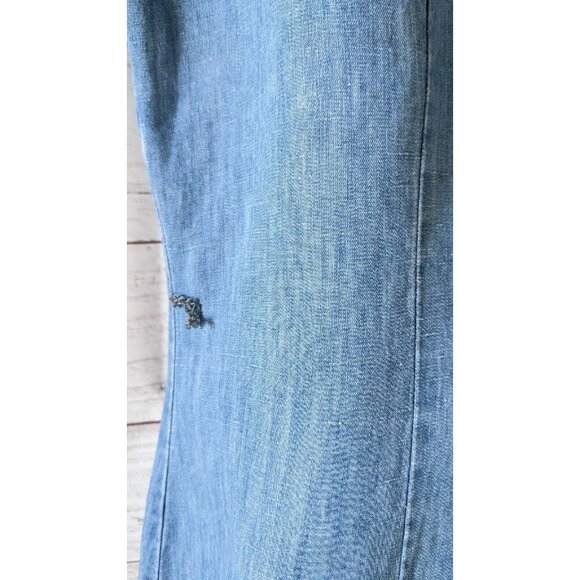 Zara Women's Denim Shirt Dress The 90th Collection Blue Midi Linen Blend Size XL - Picture 9 of 16